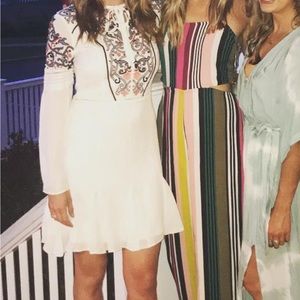 Parker fun flirty white dress with embroidery